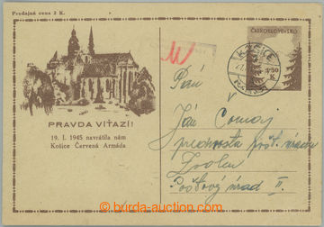 259637 - 1945 CDV73, Košice-issue light green, CDS KOŠICE 27.III.45