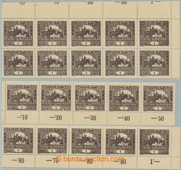 259721 -  Pof.1C, 1h hnědá, 10-blok s horním okrajem s částí po
