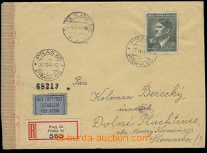 25976 - 1944 R+Let-dopis na Slovensko, vyfr. zn. 10K, Pof.96, DR Pra