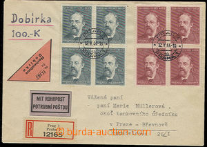 26004 - 1944 R dopis, zaslaný potr. poštou s dobírkou, vyfr. 4-bl
