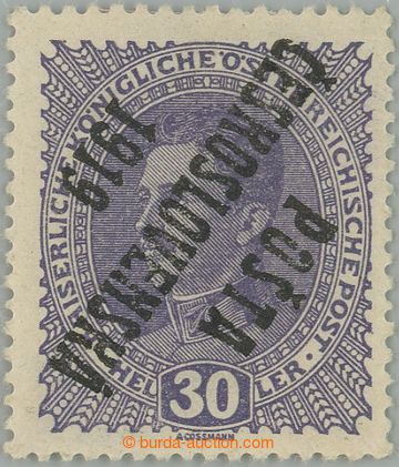 260069 -  Pof.41Pp, Charles 30h violet, inverted overprint, type I.; 