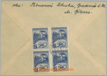 260124 - 1953 LETECKÉ FRANKATURY /  R-dopis vyfr. zn. Pof.521 (2x) v