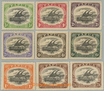 260176 - 1910-1911 SG.75-83, Ship Lakatoi ½P - 2Sh6P; complete set h