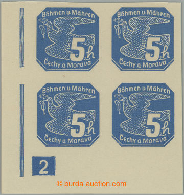 260178 - 1939 Pof.NV2 plate number, 5h blue, the first issue., L the 