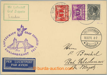 260246 - 1931 ENGLANDFAHRT 1931 / air-mail card, franked with 3 posta