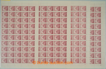 260258 - 1939 COUNTER SHEET / Pof.31, Prague 1 Koruna red, selection 