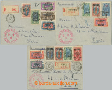 260261 - 1932 3 Reg letters from catholic French MISSION BOURBON, sen