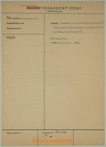 260299 - 1941 SLOVENSKO / JUDAIKA / Propuštění židů ze státníc