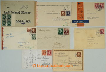 260360 - 1939-1944 RAILWAY POST / comp. 13 pcs of entires with postma