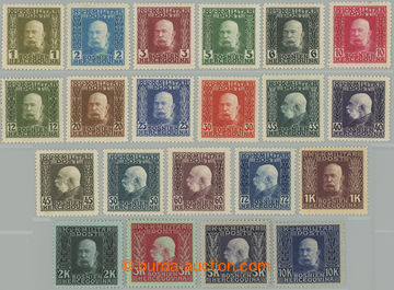 260384 - 1912 ANK.64-84, Franz Joseph I. 1H - 10K; complete long set,