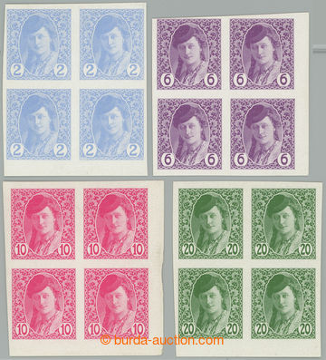 260386 - 1913 ANK.85-88, Bosnian girl 2H - 20H in blocks of four; hin