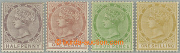 260400 - 1880 SG.8, 9, 10, 12, Viktorie (DLR) ½P, 1P, 4P, 1Sh; bezva