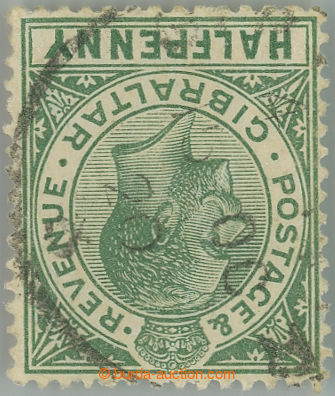 260426 - 1912 SG.76w, George V. ½P blue-green, wmk CA INVERTED; very