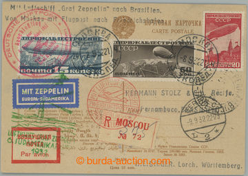 260444 - 1932 ZEPPELIN / zeppelin card - postcard sent as Registered 