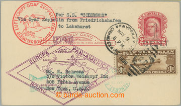 260451 - 1930 ZEPPELIN / postcard 2c for flight SAF 1930, Sie. 64B, u