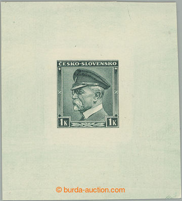 260461 - 1939 PLATE PROOF  Pof.352, Masaryk 1 Koruna ČESKO-SLOVENSKO