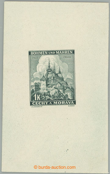 260466 - 1939 PLATE PROOF  Pof.31, Prague 1 Koruna, master die in/at 