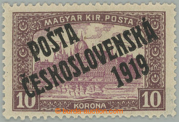 260483 -  Pof.118, 10K brown / violet, overprint type I.; very fine p