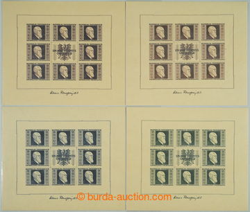 260492 - 1946 Mi.Klb.772-775B, souvenir sheets Renner; usual minor gu