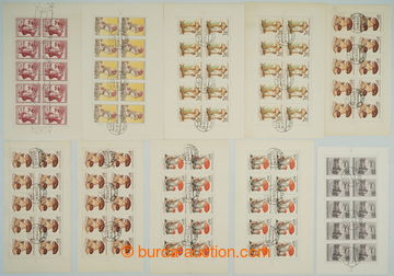 260525 - 1951-1958 SELECTION of / 10 pcs of blk-of-10 with various ca