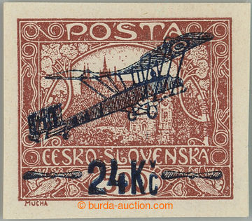 260527 -  Pof.L2 IIs, I. provisional air mail stmp. 24Kč/500h brown,