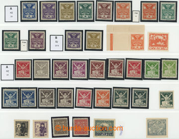 260553 - 1918-1939 PARTIE / stamp. on 4 sides A4, i.a. imperforated H