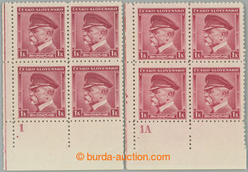 260694 - 1939 ČESKO-SLOVENSKO / Pof.352 DČ, Masaryk 1K, sestava 2 l