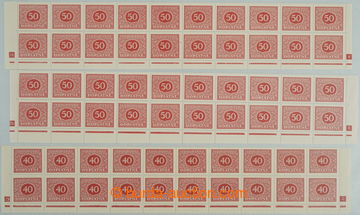 260742 - 1928 COUNTER SHEET / Pof.DL60, DL59, Definitive issue, value