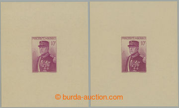 260764 - 1938 Mi.Bl.1, 2x aršík Ludvík II. 10Fr; 1x dvl, celkově 