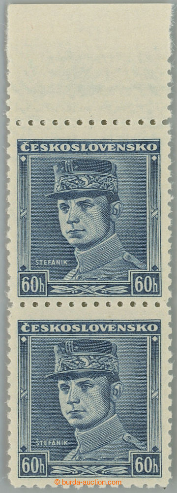 260792 - 1939 Pof.0351, Blue Štefánik 60h blue, vertical pair with 