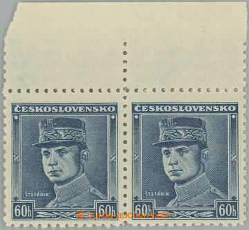 260793 - 1939 Pof.0351, Blue Štefánik 60h blue, horizontal pair wit