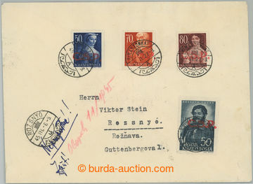 260831 - 1945 RIMAVSKÁ SOBOTA / letter to Rožňava franked with Hun