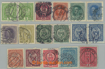 260865 - 1918  1. day of Czechoslovakia / selection of 17 stamp. with