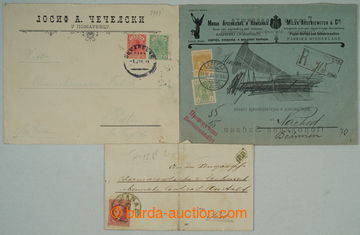 260879 - 1871-1903 3 letters sent 1x to Pest, 2x to Bohemia, from tha