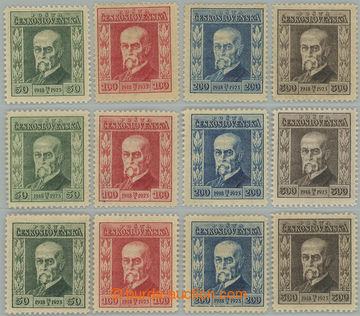 260915 - 1923 Pof.176-179, Jubilee 50h - 300h, 3 set according to wmk