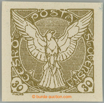 260924 - 1918 Pof.NV6N, unissued Falcon in Flight (issue) 30h yellow-