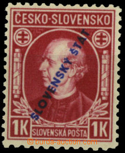 26098 - 1939 Alb.24, 1K s přetiskem, zoubk. C5, zk. Gi, svěží.