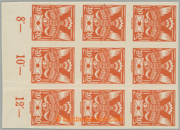 260985 -  Pof.148N I, 20h orange, imperforated the bottom marginal bl