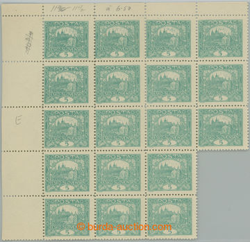 261021 -  Pof.4E, 5h blue-green with line perforation 11½ : 10¾, L 