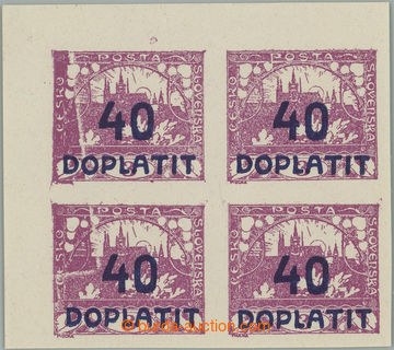 261028 - 1922 Pof.DL18 VV, Výpotřební Hradčany 40/3h fialová, le