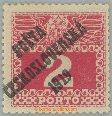 261086 -  Pof.65, Large numerals 2h red, overprint type III.; very fi