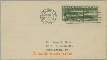 261098 - 1930 FDC / letter of small format with Zeppelin 65c green, S