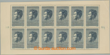 261128 - 1951 Pof.PL574, Fučík 5Kčs, 12-blok, normální perforač