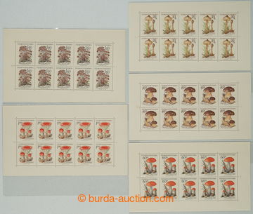 261136 - 1958 Pof.PL1018-1022, Mushrooms, complete set; 60h usual pro