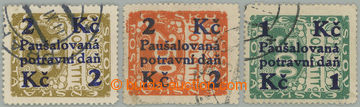 261153 - 1925-1929 Pof.PD2, PD4, PD5, přetiskové vydání, sestava 