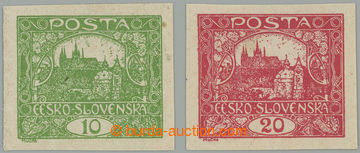 261171 -  Pof.6 and 9, 10h green and 20h carmine; hinged, exp. by Nov