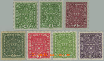 261199 - 1918 POSTAGE STAMPS / VELKÝ FORMÁT / comp. of 7 stamp., co