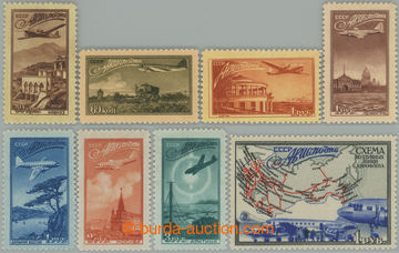 261286 - 1949 Mi.1401-1408, Airmail 50k-1R; complete set, mint never 