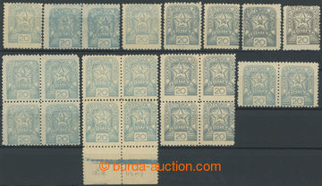 261314 - 1945 Majer 5A, II. definitive issue, Hvězda 20 grey perfora