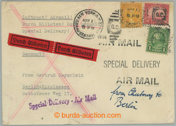 261346 - 1938 Airmail express letter sent from USA to Germany as Spec